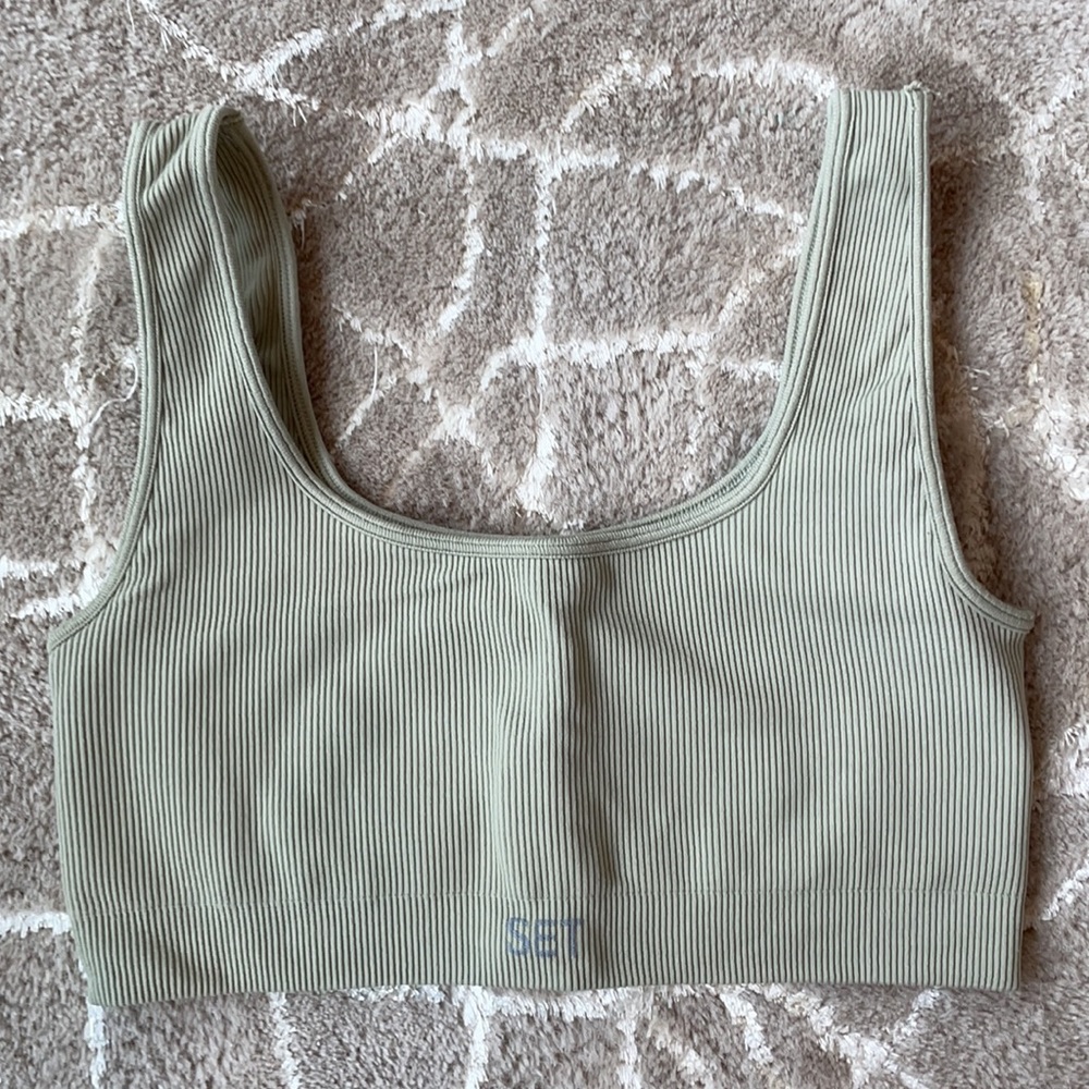 Set active chai latte sculptflex box cut bra